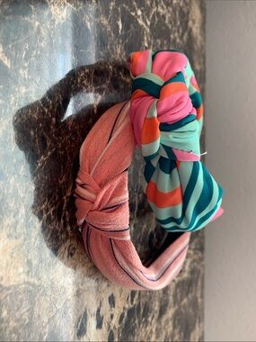 Patterned Knot Headbands - Pink, Teal, Blue, Coral